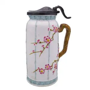 Pinder, Bourne & Co. Relief Moulded 'Japanese Sprays' Prunus Jug. November, 1877