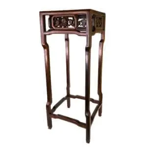 Chinese Carved Hardwood Vase Stand or Display Stand. Early 20th century