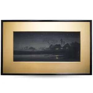 Takahashi Hiroaki Shotei, 1871-1945 – A Starlight Night (Hoshi No Yoru). Original Japanese Woodblock Print Published by Watanabe Shozaburo