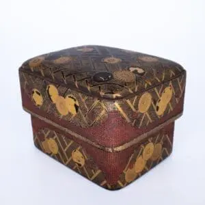 Fine Antique Japanese Gilt Lacquered Kobako Incense Box. Edo Period