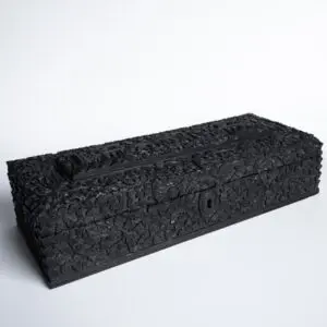 Fine Antique Anglo-Indian Carved Wooden Box. 19th century