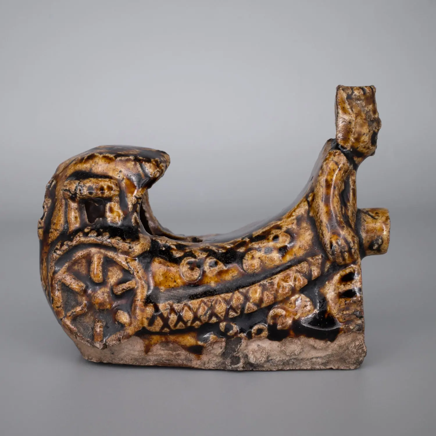 Antique Chinese Amber Glazed Water Dropper. Scholar's Object. Song or Yuan Dynasty