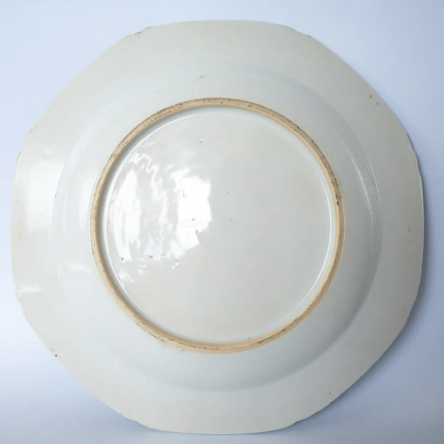 Antique Chinese Octagonal Blue and White Export Porcelain Dish. 18th century, Qianlong Period
