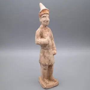 Chinese Painted Pottery Figure of a Sogdian Merchant. Tang Dynasty