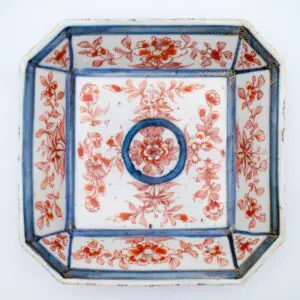 Antique Chinese Kangxi Period Octagonal Imari Porcelain Teapot Stand. 18th Century
