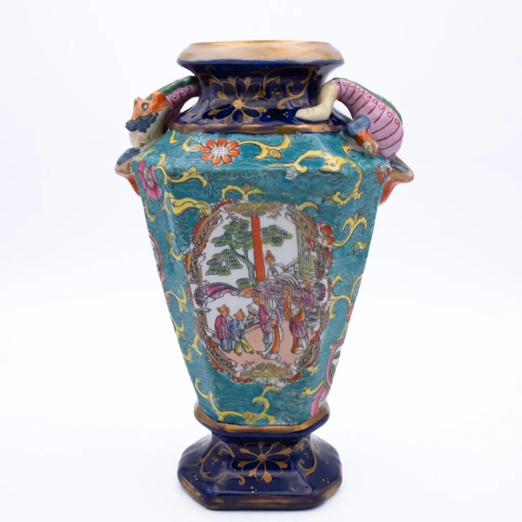 Rare Antique Mason's Ironstone Chinoiserie Vase. C. J. Mason and Co., 1830-45