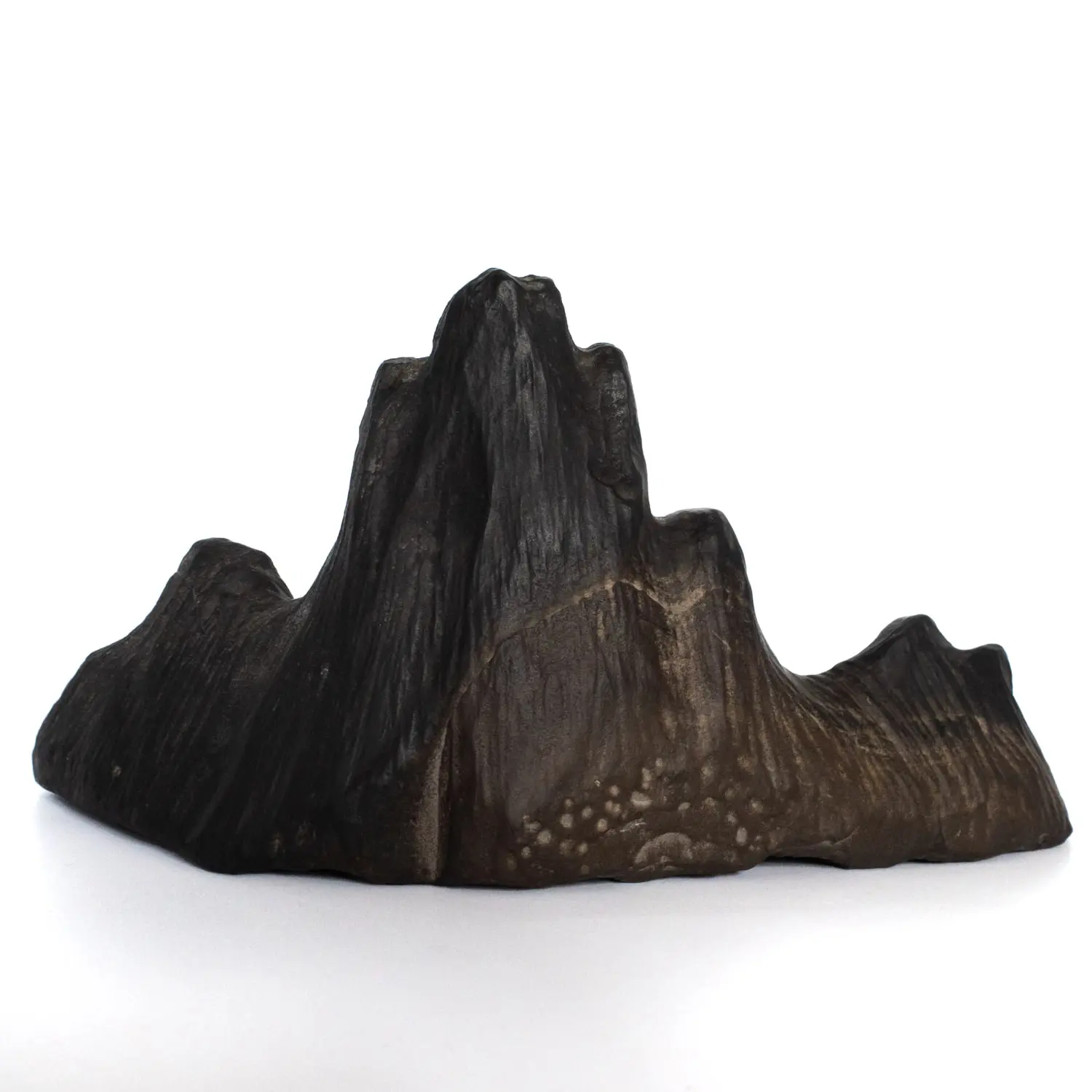Antique Chinese Mountain Form Lingbi Viewing Stone or Brush Rest
