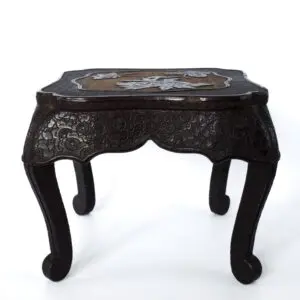 Fine Antique Japanese Relief Decorated Lacquered Display Stand. 20th century