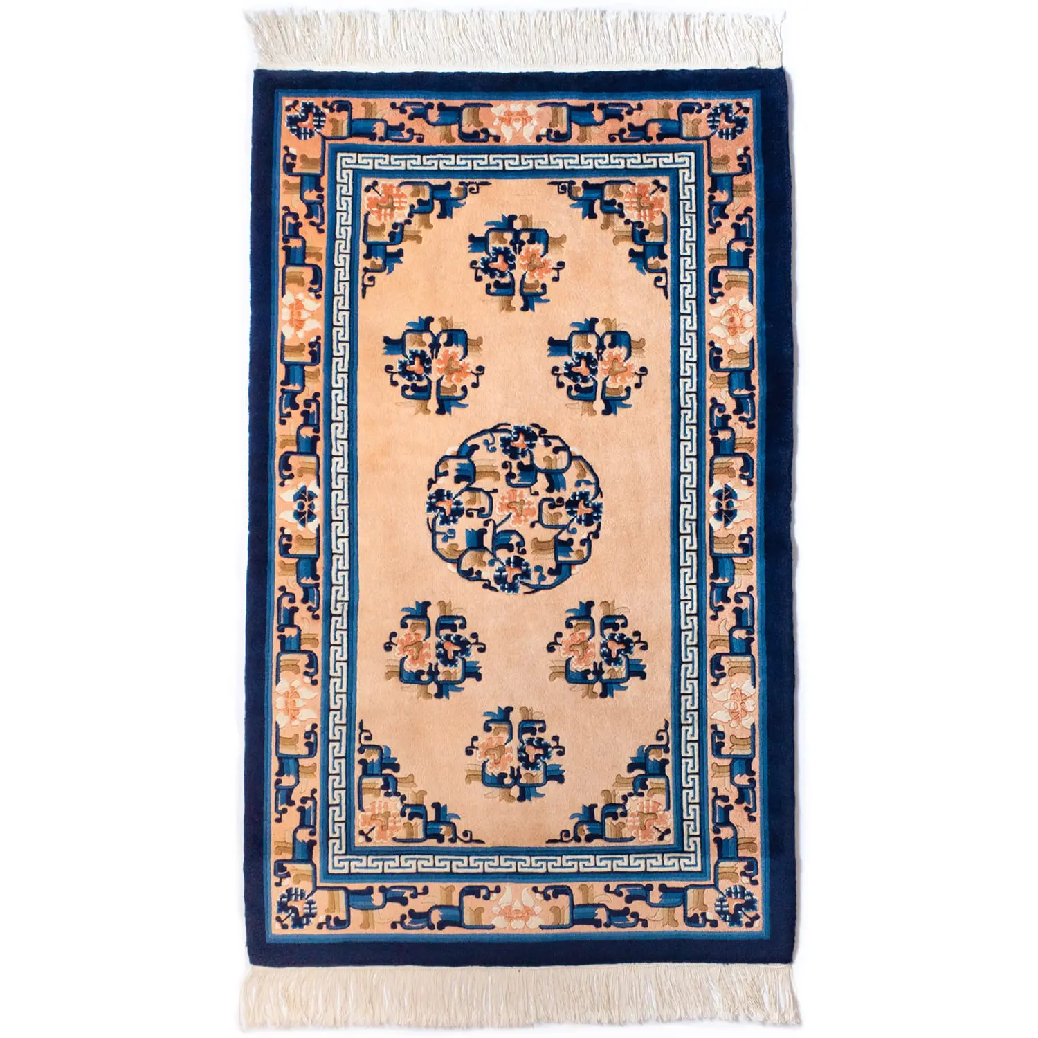Fine Vintage Chinese Handmade Peking Wool Art Deco Rug 174x93 cm
