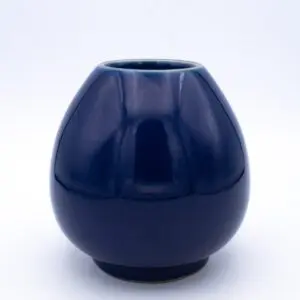 Fine Antique Chinese Blue Glazed Monochrome Ovoid Water Pot. Late Qing Dynasty