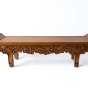 Fine Chinese Vintage Relief Carved Hardwood Altar Table Display Stand 20th Century