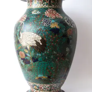 Large Antique Japanese Cloisonne Enamelled Vase 19th Century Edo or Early Meiji Era
