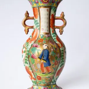 Antique Miles Mason Ironstone Chinoiserie Vase. Early 19th Century