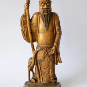 Fine Antique Chinese Soapstone Figure of Shoulao. 18th Century