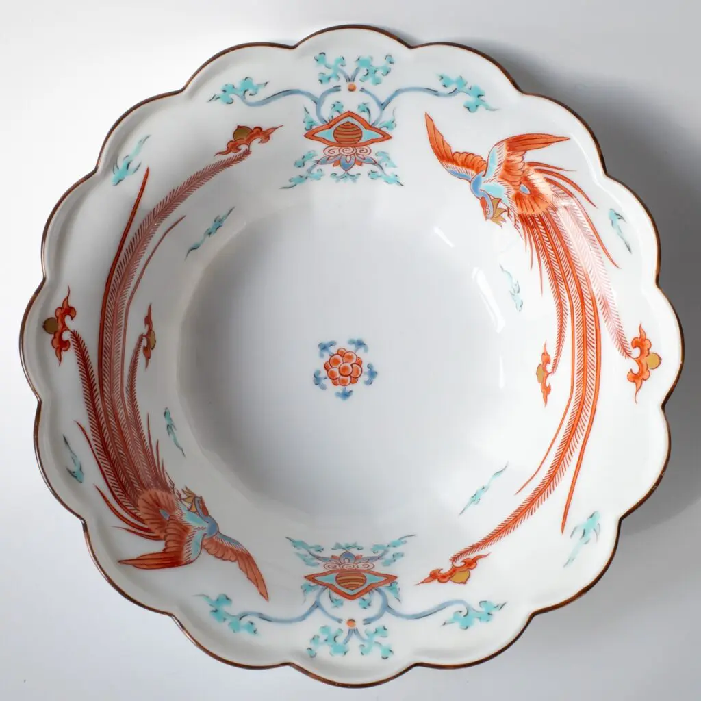 Fine Vintage Japanese Fukagawa Seiji Kakiemon Style Porcelain Bowl 20th Century 