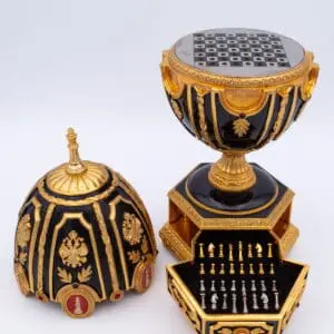 Rare House Of Faberge Franklin Mint Imperial Jeweled Egg Chess Set