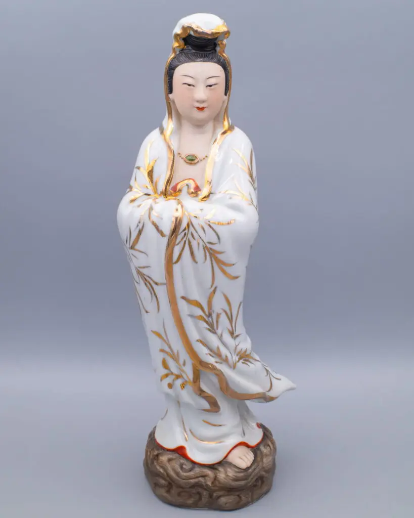 Large Chinese Vintage Porcelain Figure of Standing Guanyin Kwan Yin 27.5 cm