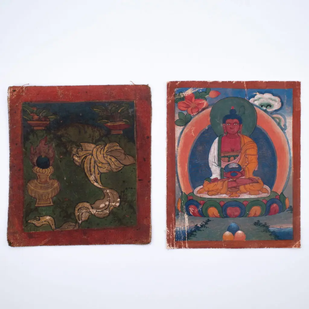 Antique or Vintage Tibetan Buddhist Tsakli Tsagli Initiation Cards 20th Century