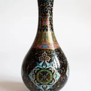 Fine Chinese Antique Cloisonne Enamelled Arabesque Vase. Late Qing or Republic