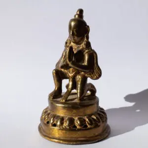 Fine Antique Indian Bronze Brass Hindu Figure of Kneeling Garuda 18th-19th C