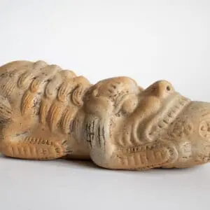 Rare Chinese Antique Biscuit Porcelain Buddhist Foo Lion Snuff Bottle 19th C Qing