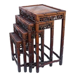 Chinese Nest of Four Huali Hardwood Tables. c. 1900