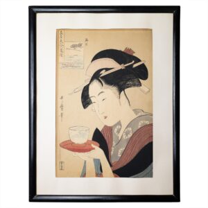 Kitagawa Utamaro – Appearing Again: Naniwaya Okita. Original Japanese Woodblock Print