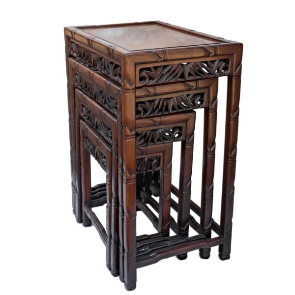 Chinese Nest of Four Huali Hardwood Tables. c. 1900