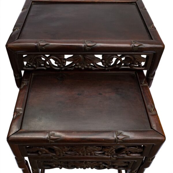 Chinese Nest of Three Huali Hardwood Tables. 19th century