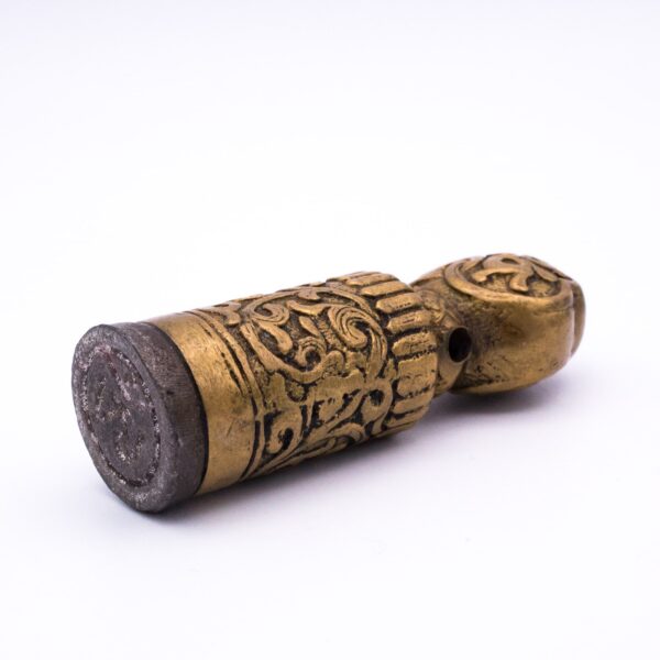 Antique Tibetan Chop Seal. Buddhist Seal Stamp with Om Symbol Design. Early 20th Century