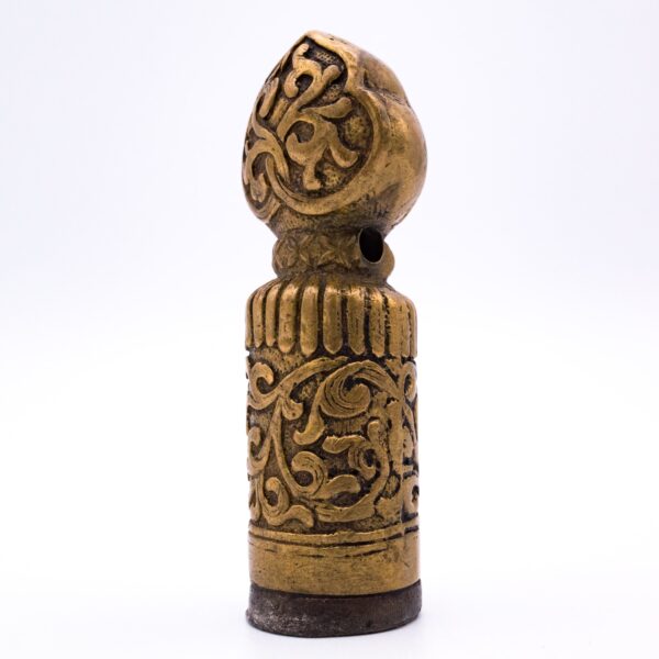 Antique Tibetan Chop Seal. Buddhist Seal Stamp with Om Symbol Design. Early 20th Century