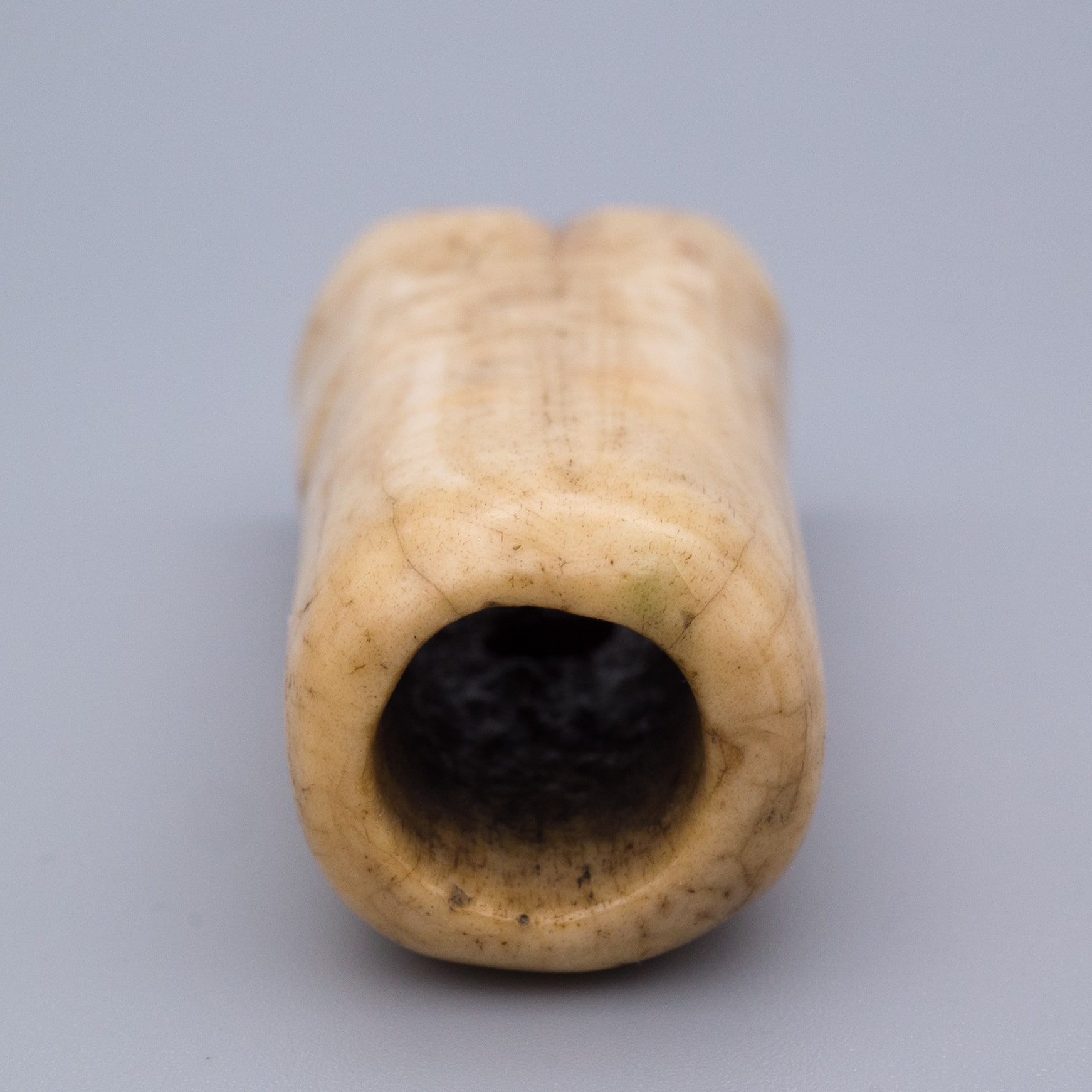 Antique Japanese Stag Antler Netsuke of Lucky God Fukurokuju. Unsigned. Edo Period