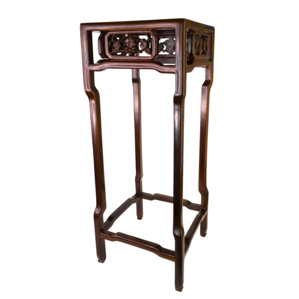 Chinese Carved Hardwood Vase Stand or Display Stand. Early 20th century
