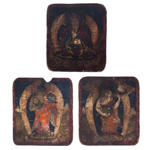 Set of Antique Mongolian or Tibetan Buddhist Tsakli Initiation Cards. 19th century or earlier