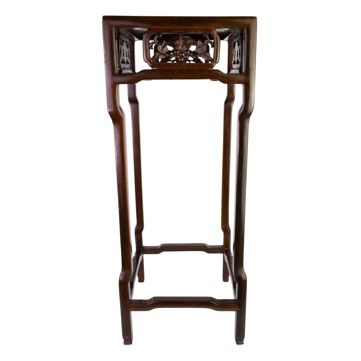 Chinese Carved Hardwood Vase Stand or Display Stand. Early 20th century
