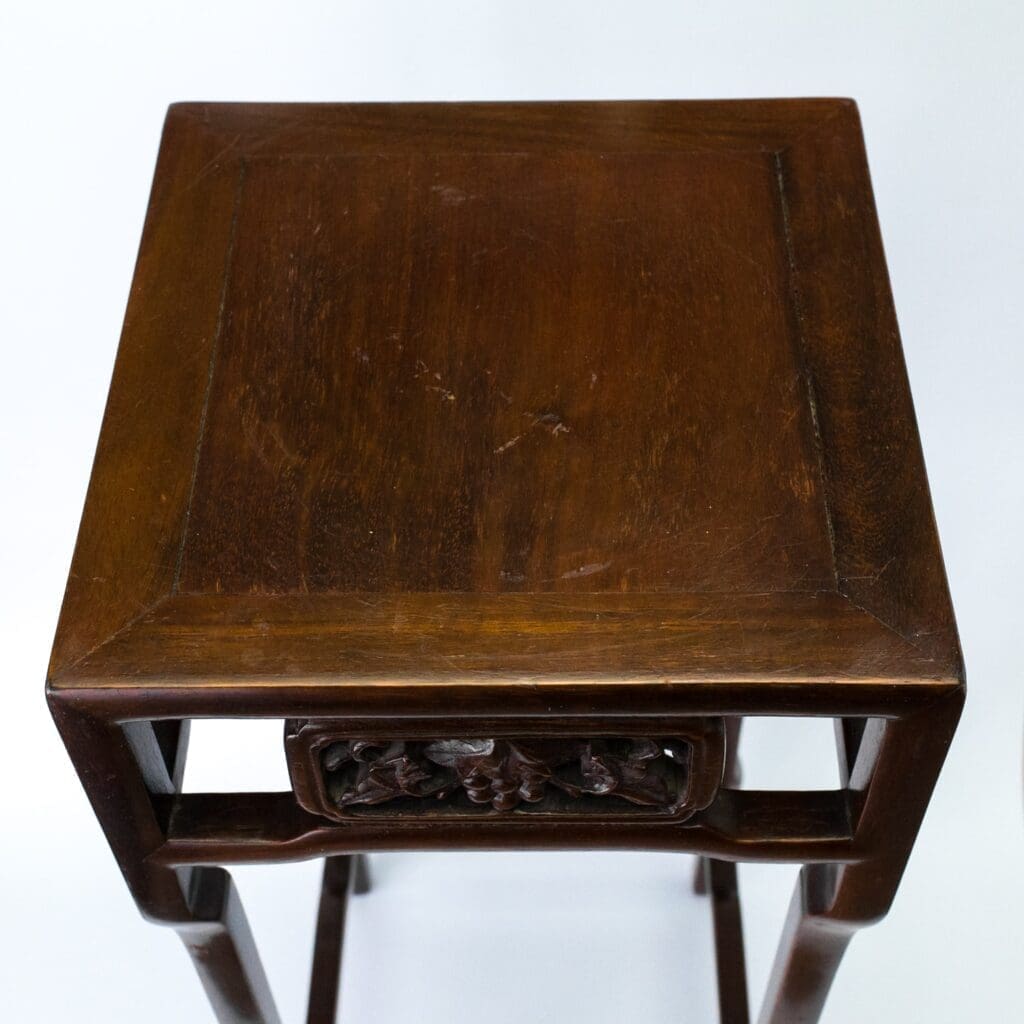 Chinese Carved Hardwood Vase Stand or Display Stand. Early 20th century