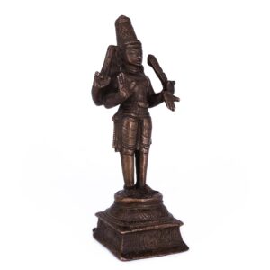 Antique Indian Bronze Figure of Four Armed Lord Murugan (Subrahmanya ...