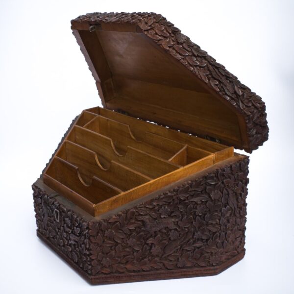Fine Antique Anglo-Indian Sandalwood Stationery Box. 19th century