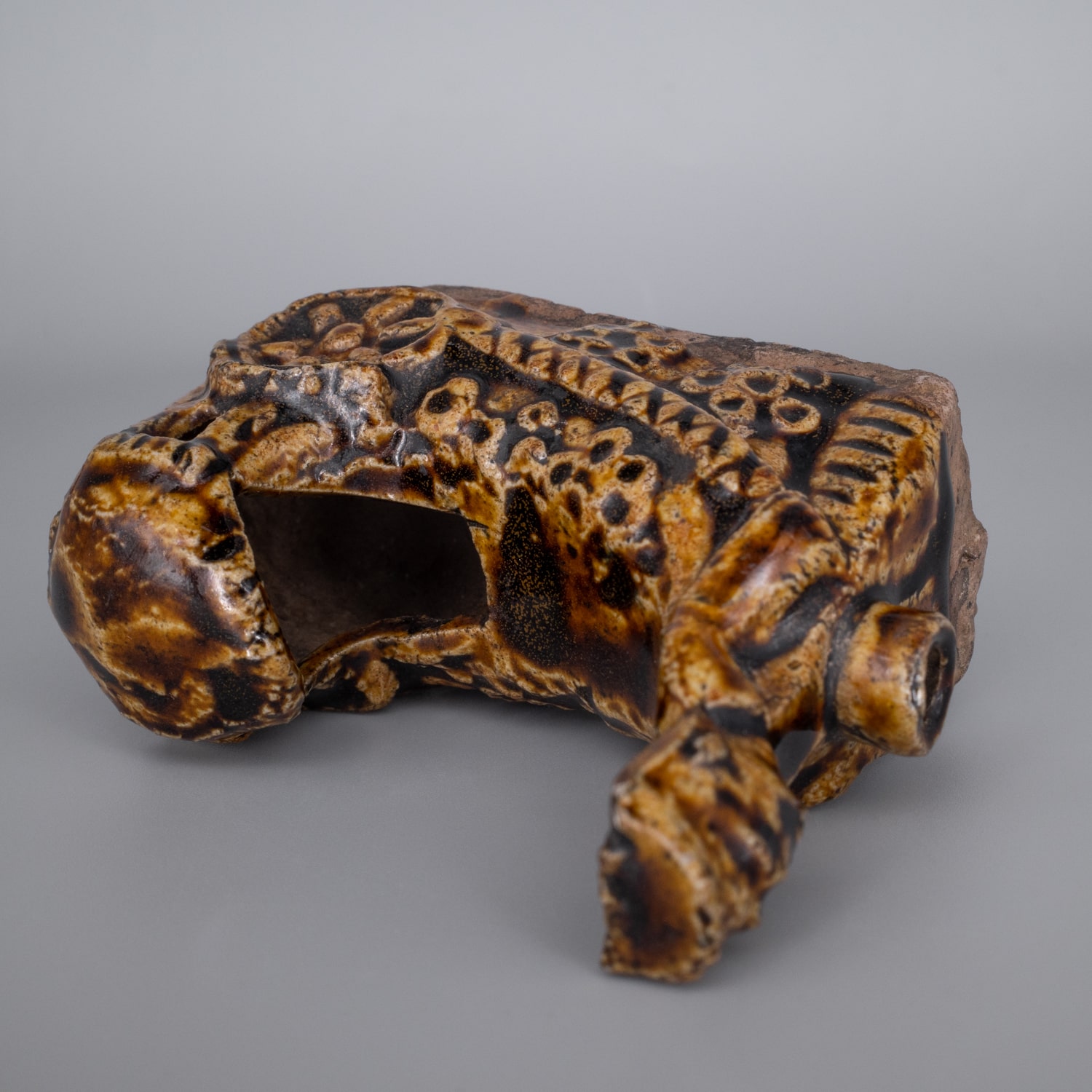 Antique Chinese Amber Glazed Water Dropper. Scholar's Object. Song or Yuan Dynasty