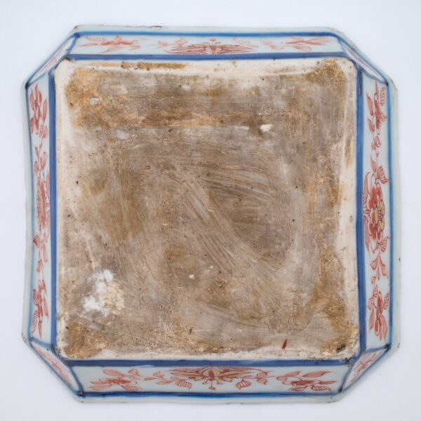 Antique Chinese Kangxi Period Octagonal Imari Porcelain Teapot Stand. 18th Century