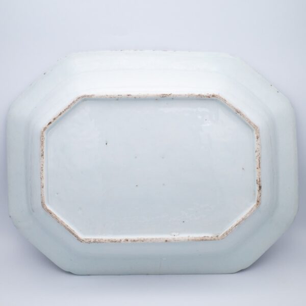 Antique Chinese Blue and White Export Porcelain Tureen Stand. 18th Century, Qianlong Period