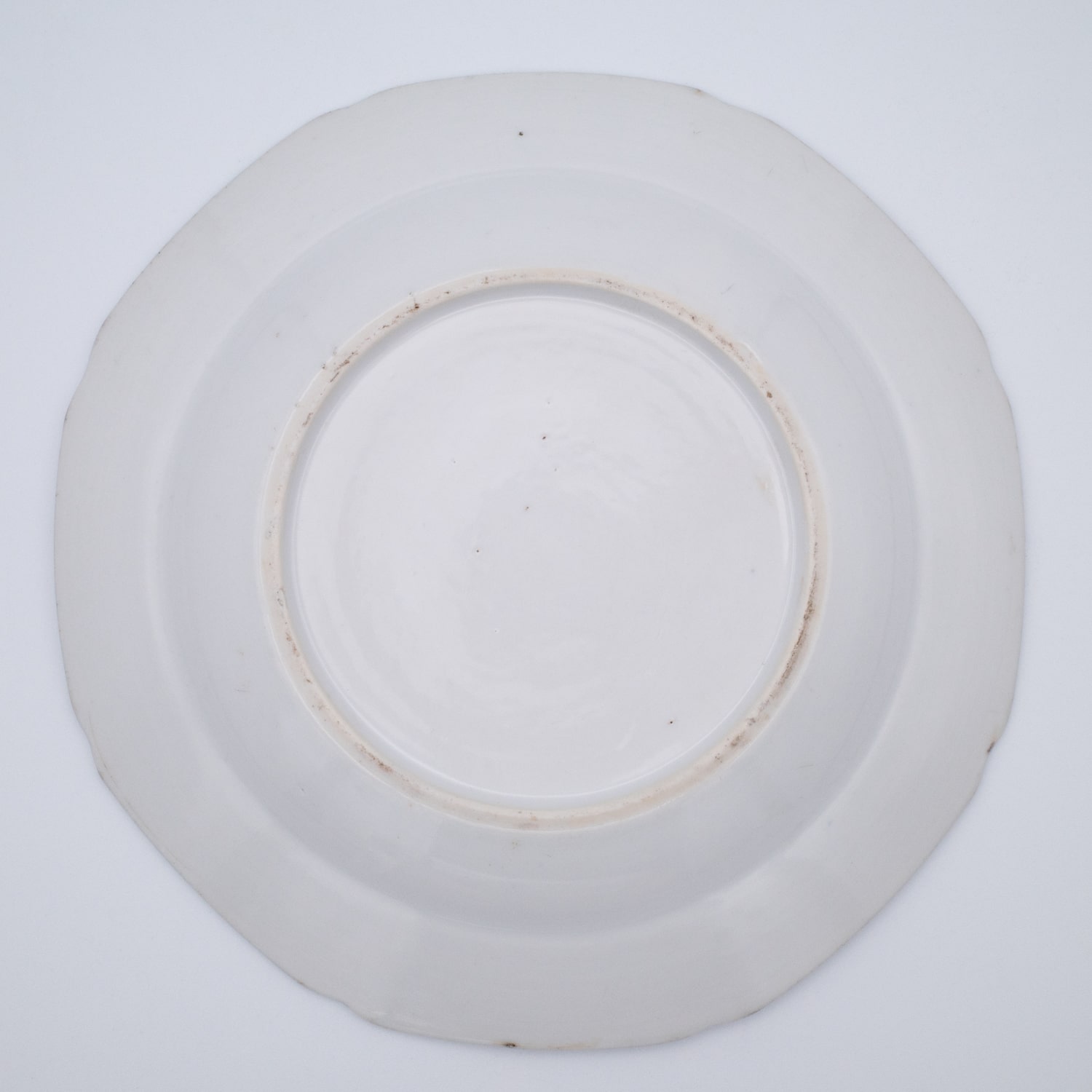 Antique Chinese Octagonal Blue and White Export Porcelain Dish. Qianlong Period