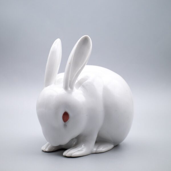 Fine Antique Japanese Porcelain Okimono of a Rabbit. Early 20th Century