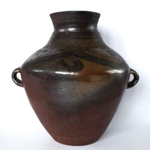 Fine Japanese Tamba-Tachikui or Echizen Ware Jar in Chinese Neolithic Style