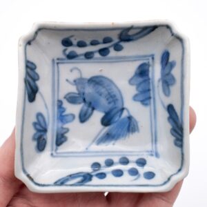 Antique Chinese Ko-Sometsuke Blue and White Porcelain Carp Dish. Late Ming, 17th century