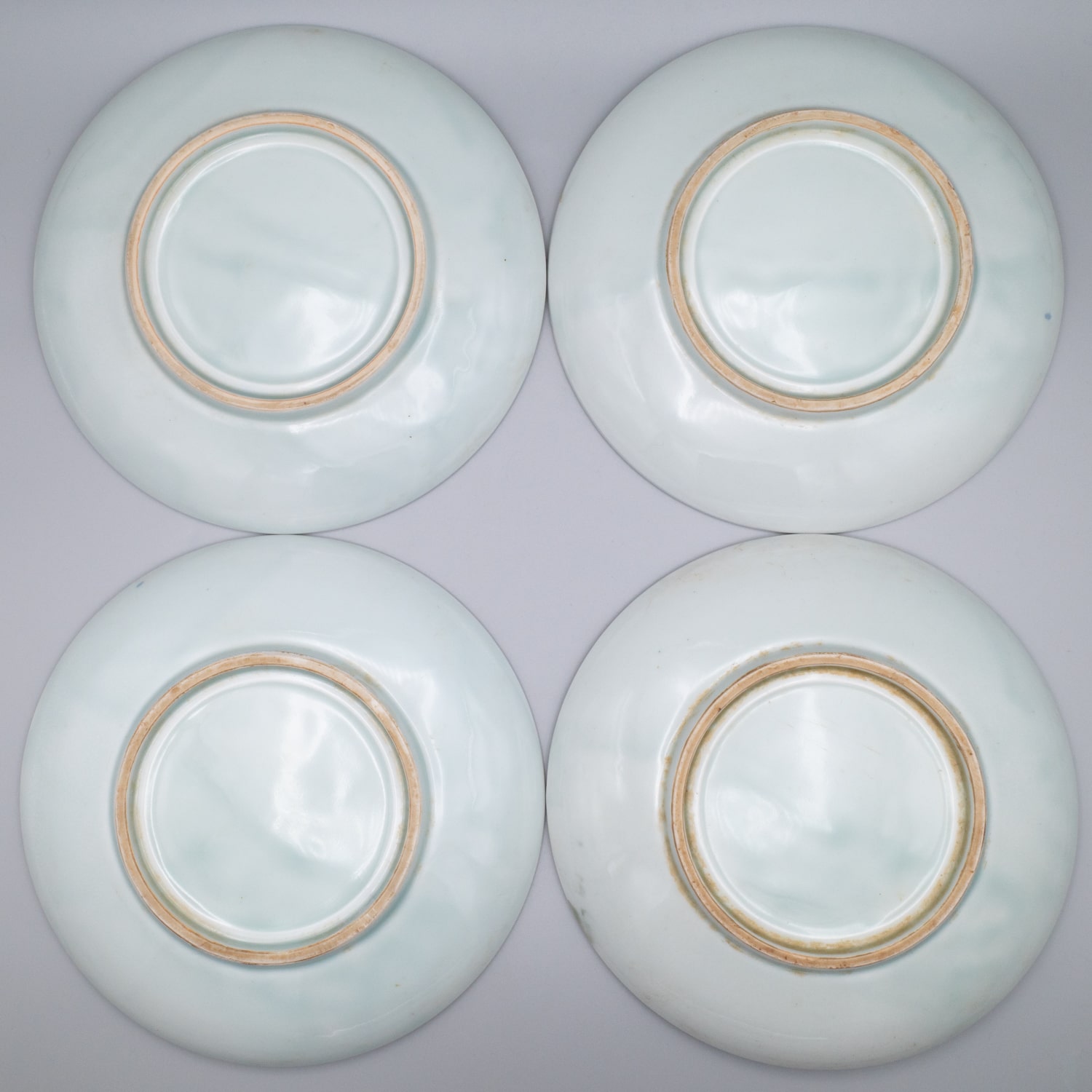 Vintage Japanese Relief Decorated Blue and White Porcelain Dishes. Showa Era