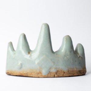 Antique Chinese Celadon Glazed Porcelain Brush Rest. Qing Dynasty Scholar's Object