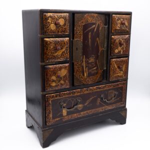 Fine Antique Japanese Gilt Lacquered Table Cabinet. Early 20th century