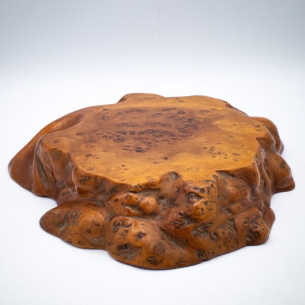 Fine Japanese Live Edge Burr Wood Jiita Shikiita Display Board 26x23 cm