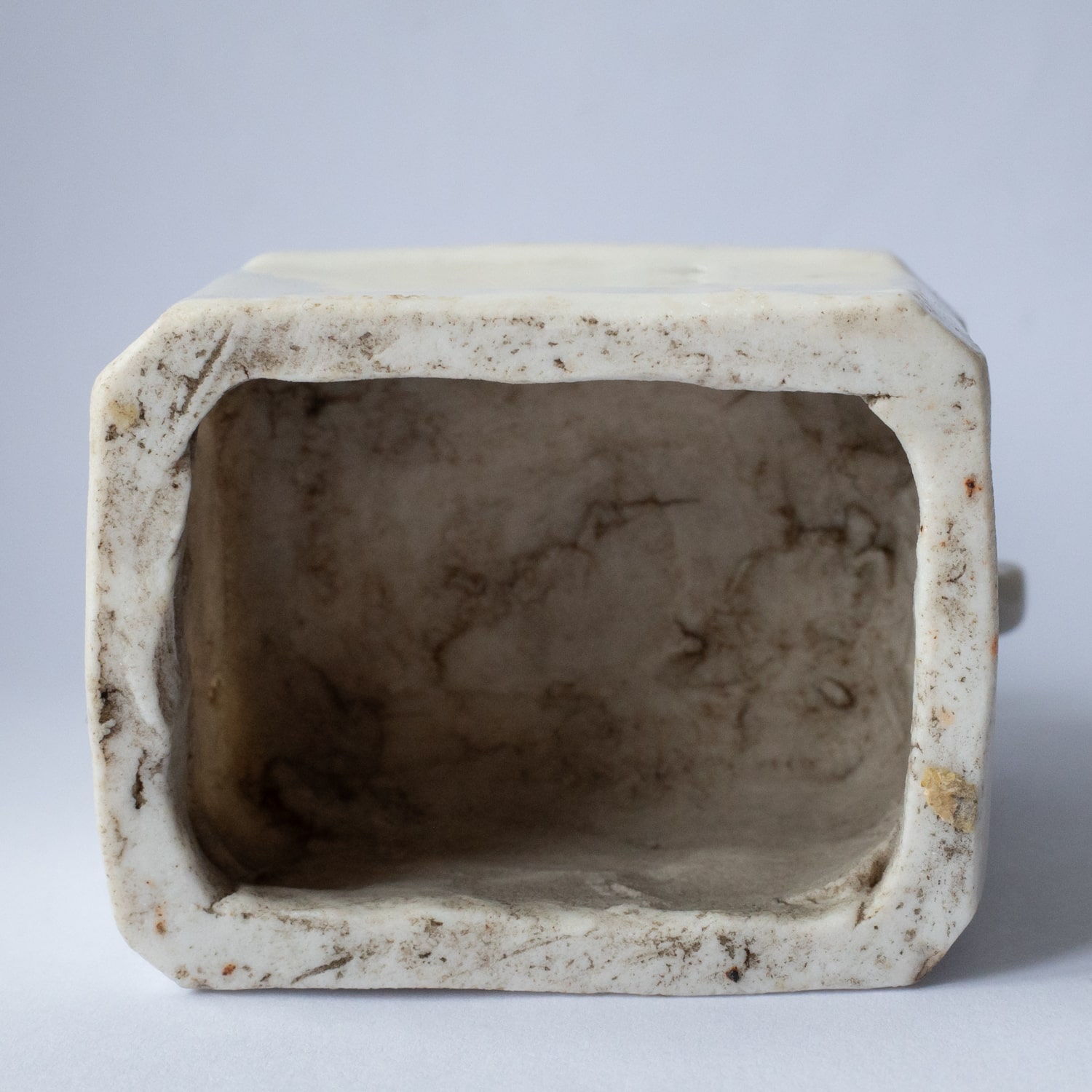 Antique Chinese Blanc de Chine Dehua Porcelain Foo Lion Joss Stick Holder. Kangxi Period